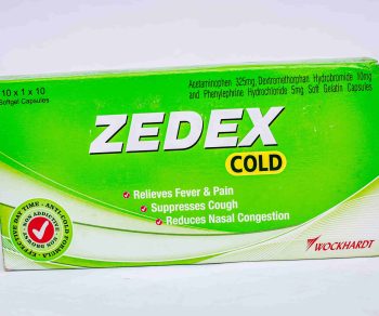 ZEDEX COLD 325/10/5MG ( 1 x 10 x 1 CAPSULES)