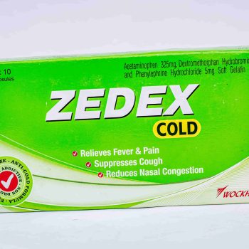 ZEDEX COLD 325/10/5MG ( 1 x 10 x 1 CAPSULES)