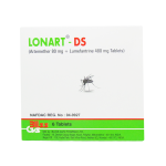 Lonart - Ds Artemether 80mg + Lumefantrine 480mg 6 Tablets