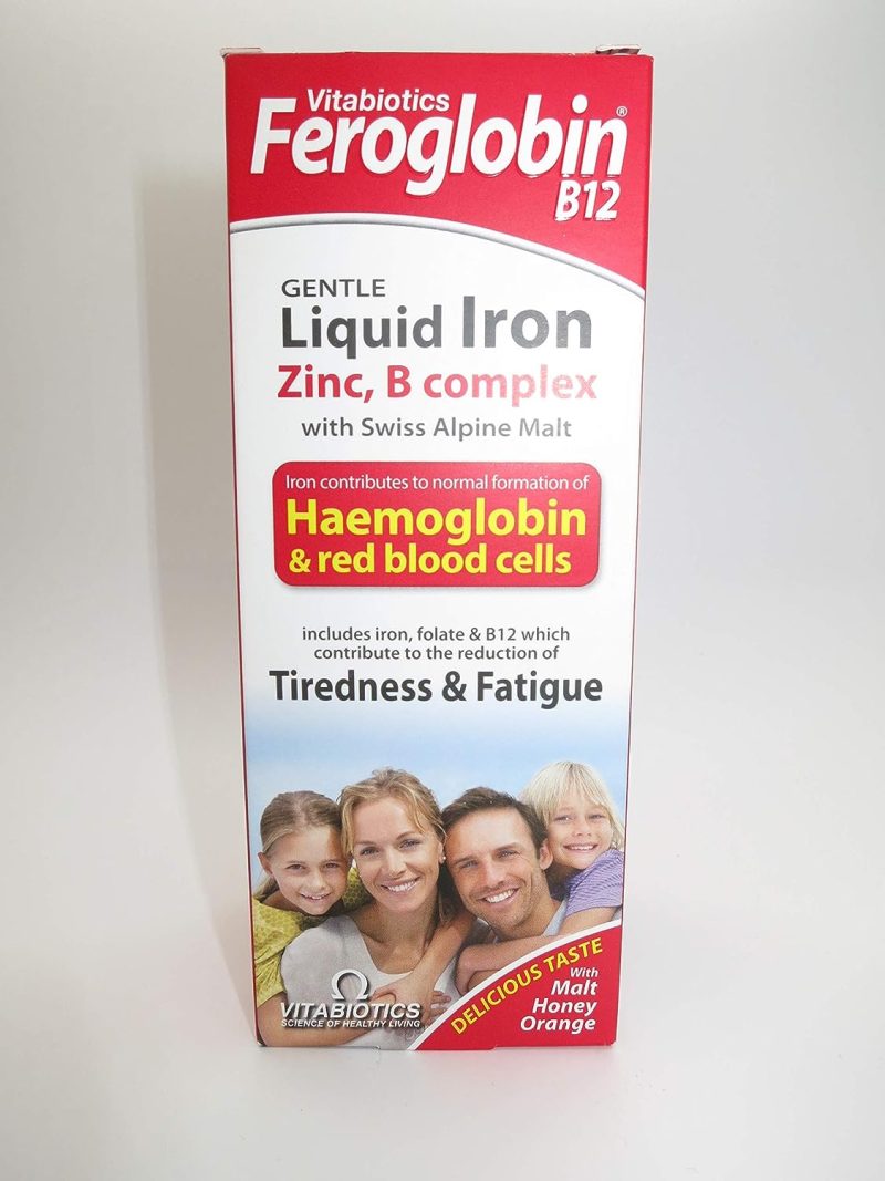 Vitabiotics Feroglobin b12 Liquid Iron Zinc B Complex 200ml