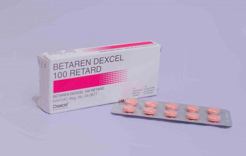 Betaren Dexcel 100 Retard X10 Sustained Release Tablets